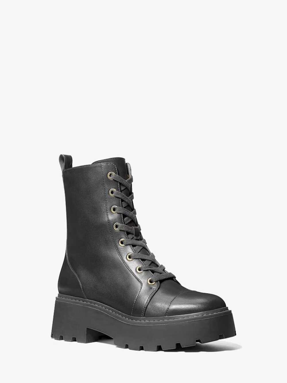 Michael Kors Blake Women's Black Lace-Up Combat Ankle Boots - New